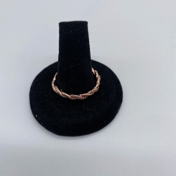 Half and Half Chain and Metal Rope Chain Bangle Rose Gold 2 Size Available - Picture 3 of 6